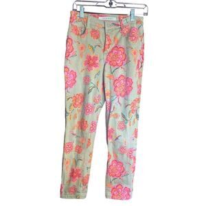 Jones New York Jeans Cotton Summer Floral Pants 8